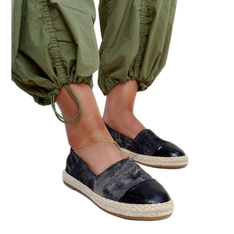 Alpargatas Surana negras brillantes negro Alpargatas Surana negras brillantes negro