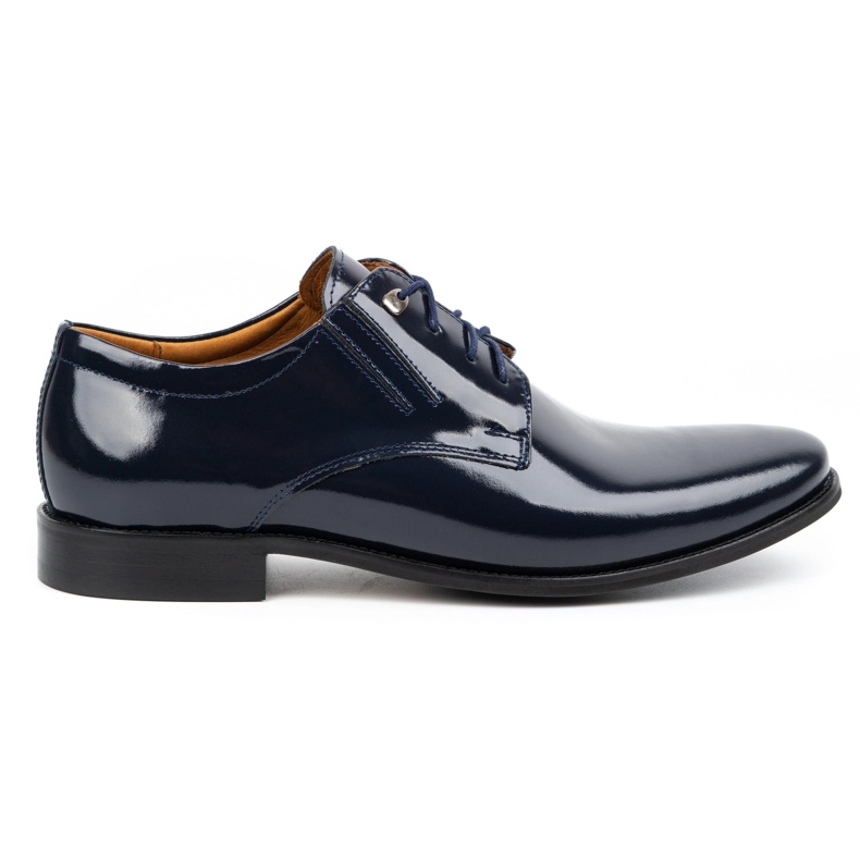 Balak Zapatos formales para hombre en piel, charol 480, azul marino