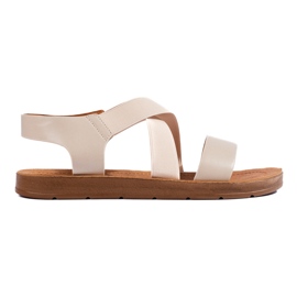 Sandalias slip-on beige para mujer