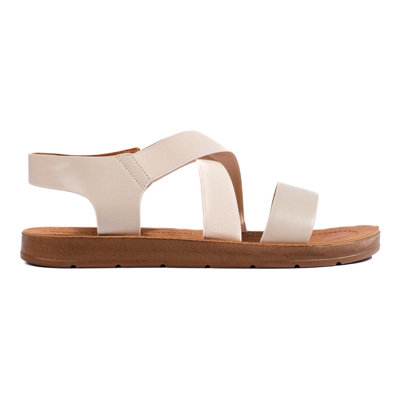 Sandalias slip-on beige para mujer