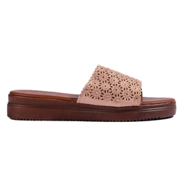Chanclas de plataforma mujer rosa rosado