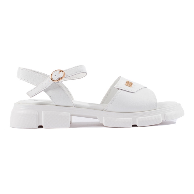 Goodin Sandalias mujer cómodas de piel en color blanco.