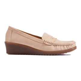 Mocasines beige de mujer