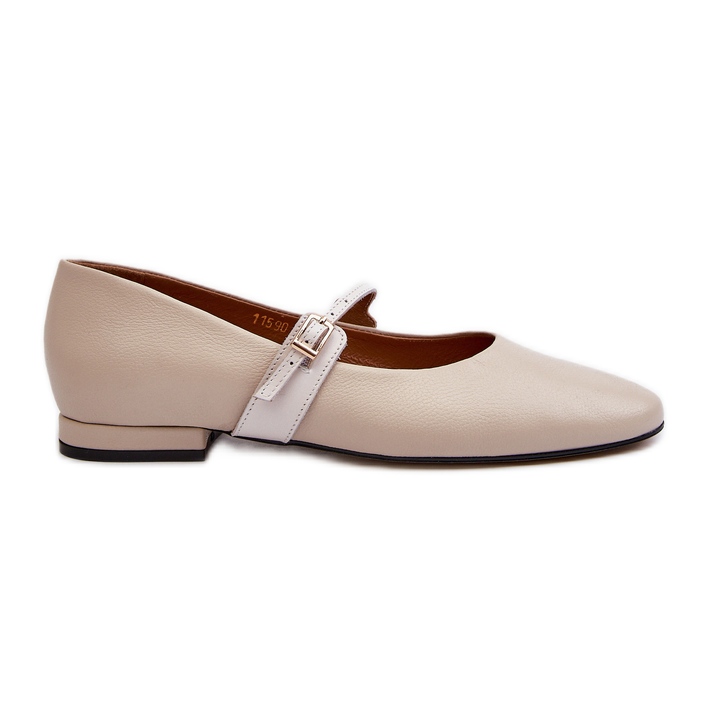 Bailarinas Planas Mujer Piel Laura Messi 2774 Beige