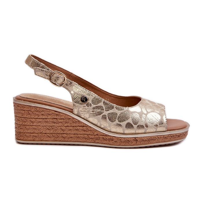 Sandalias de cuña doradas Sergio Leone SK301 para mujer dorado