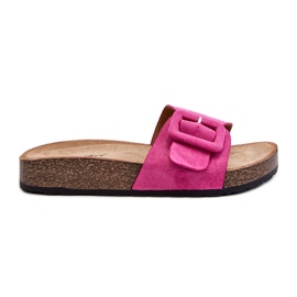Chanclas de Mujer Con Hebilla Ante Ecológico Fucsia Laeltia rosa