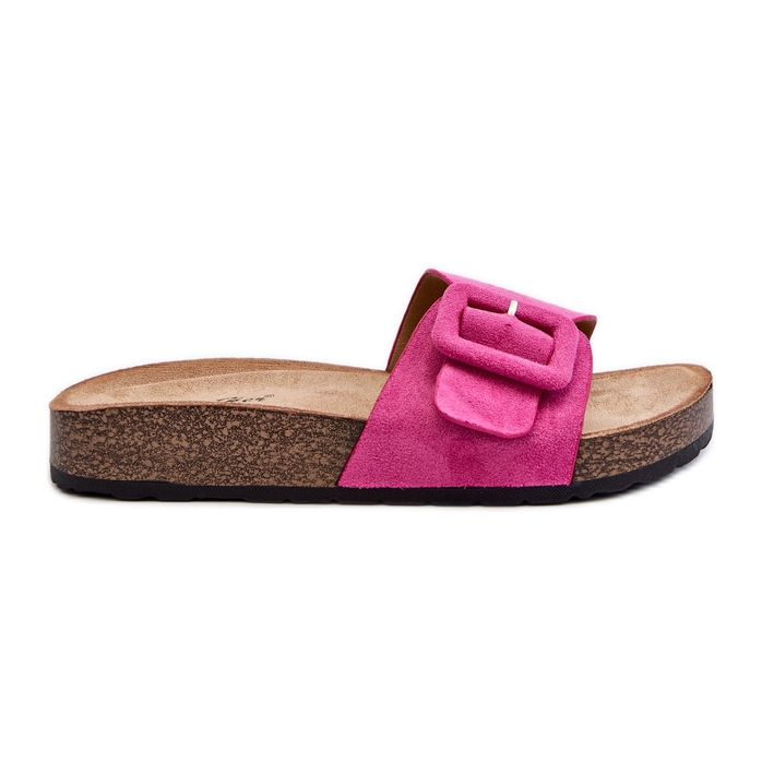 Chanclas de Mujer Con Hebilla Ante Ecológico Fucsia Laeltia rosado