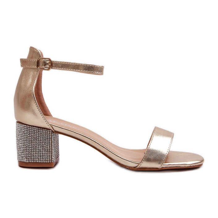 Sandalias De Mujer Confeccionadas En Piel Ecológica Con Tacones Altos Decorados, Dorado Wiatalia Sandalias De Mujer Confeccionadas En Piel Ecológica Con Tacones Altos Decorados, Dorado Wiatalia