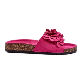 Chanclas de Mujer con Plataforma de Corcho confeccionadas en Ante Ecológico Fucsia Jaihini rosado
