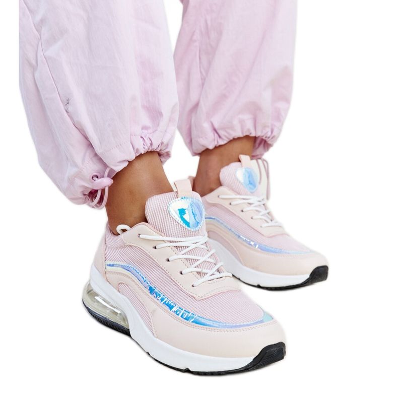 Zapatillas rosas con holograma Jelek. rosado