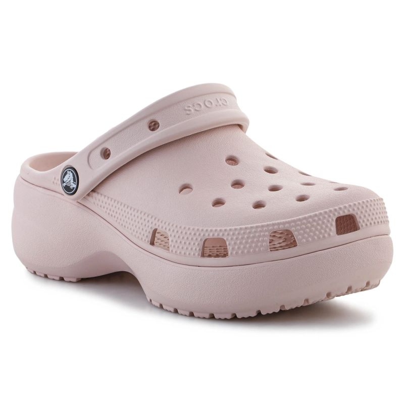 Crocs Cuña Mujer Crocs Rosadas Con Plataforma Zuecos Crocs Crush