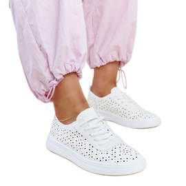 Zapatillas Manoek blancas caladas blanco