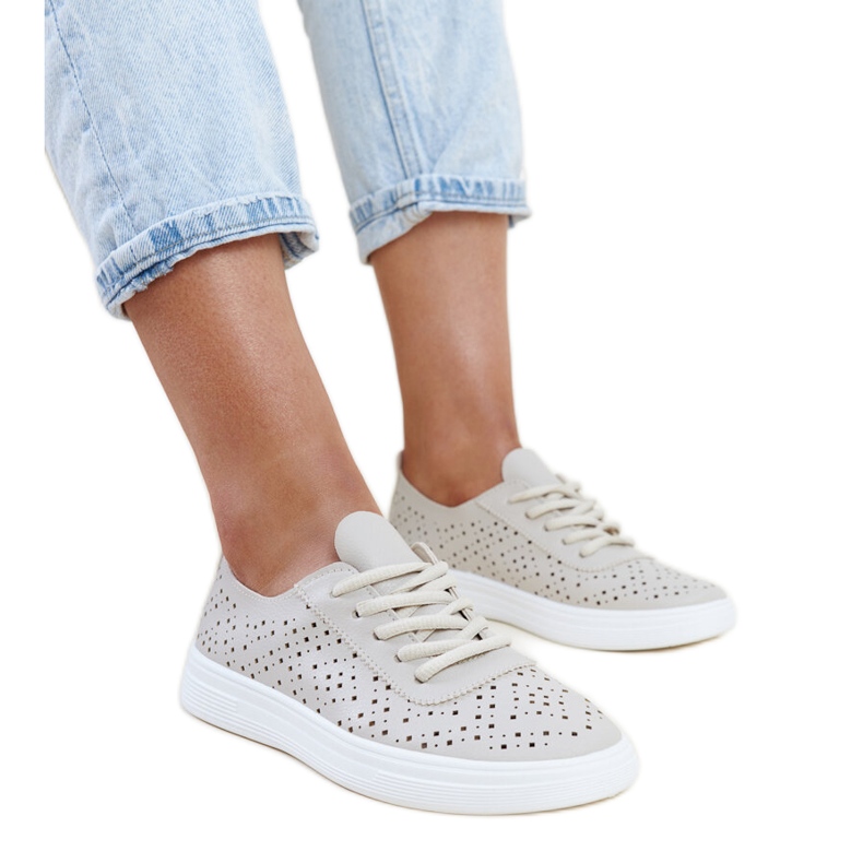 Deportivas Manoek beige caladas Deportivas Manoek beige caladas