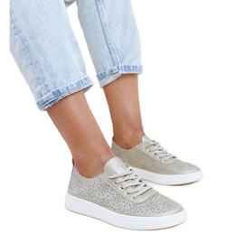 Zapatillas Whitley de piel ecológica doradas dorado