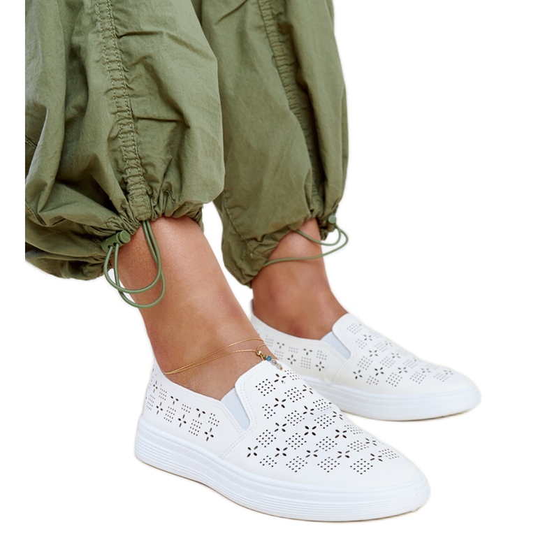 Zapatillas sin cordones Hilal blancas blanco