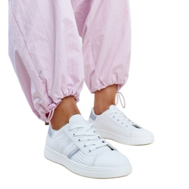 Zapatillas blancas y plateadas de ecopiel de Berdine blanco