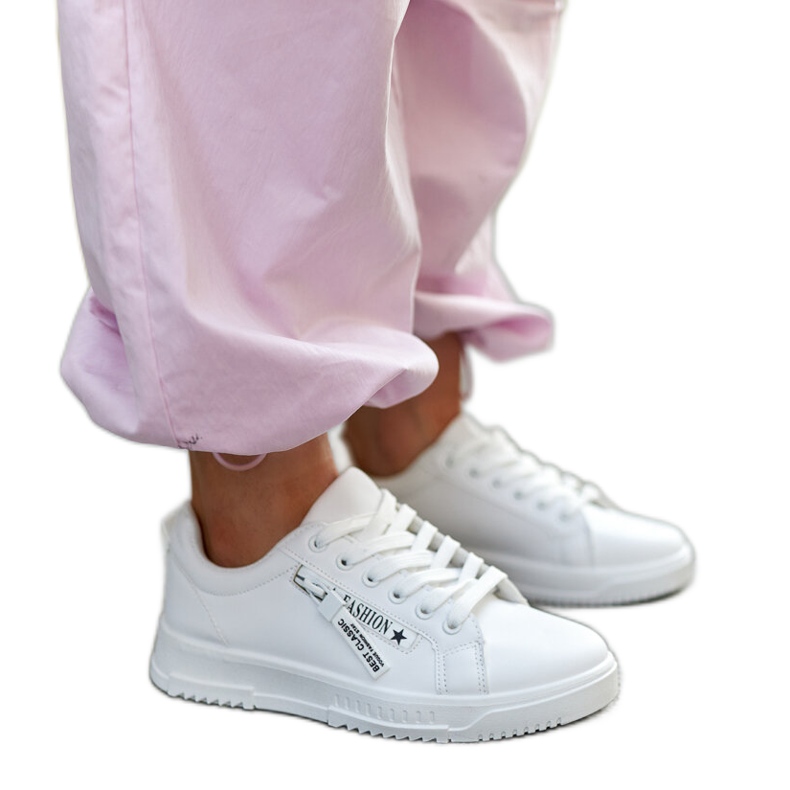 Zapatillas Brecht de piel ecológica blancas blanco