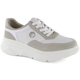 Deportivas mujer piel beige Filippo DP6108 blanco