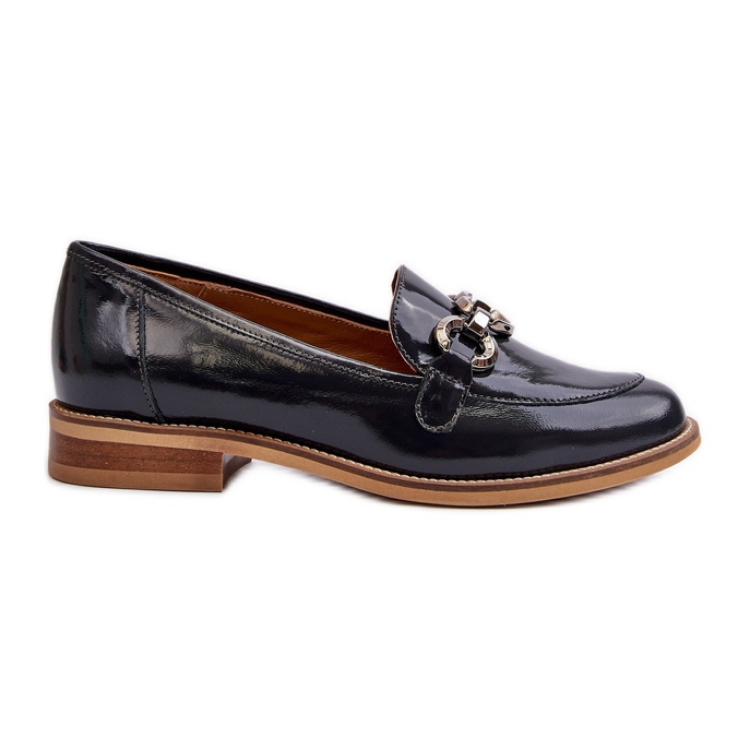 Mocasines Mujer Piel Charol Laura Messi 2760 Azul Marino