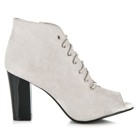 Vinceza Botas atadas con puntera abierta gris Vinceza Botas atadas con puntera abierta gris