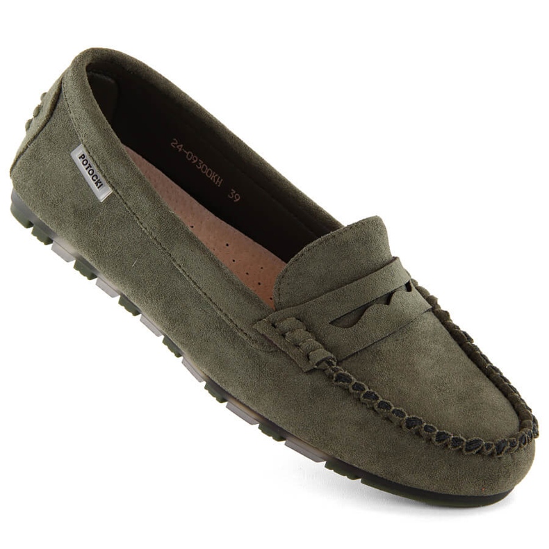 Mocasines mujer ante Potocki 09300 caqui verde