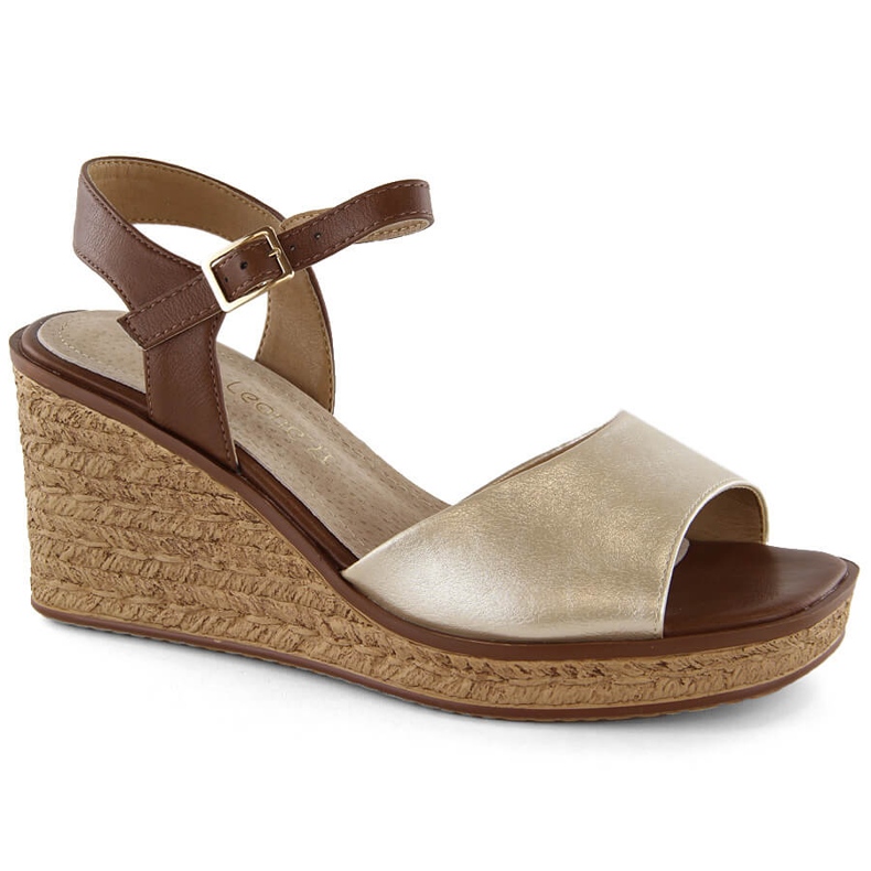 Sandalias cuña mujer dorada Sergio Leone SK229 dorado