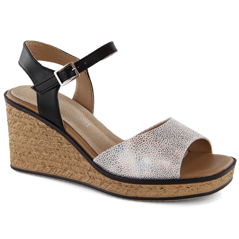 Sandalias cuña mujer plateadas Sergio Leone SK229 plata