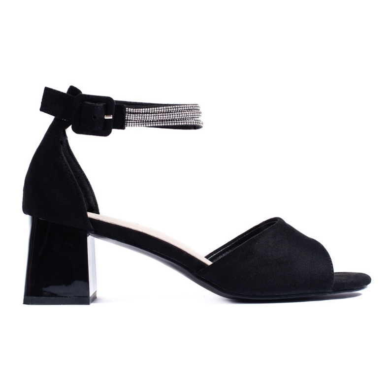Goodin Sandalias negras de mujer con estilo. negro