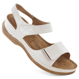 Sandalias mujer cómodas velcro plateadas eVento 0146 plata