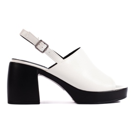 Goodin Sandalias cuña mujer blancas blanco