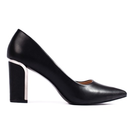 Zapatos de salón de mujer negros de tacón