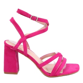 Sandalias tacón Divoi Fucsia rosado