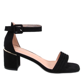 Sandalias tacón mujer Rondeu negro