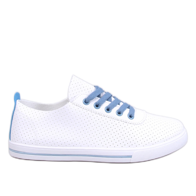 Deportivas caladas de mujer Costier Azul Claro blanco