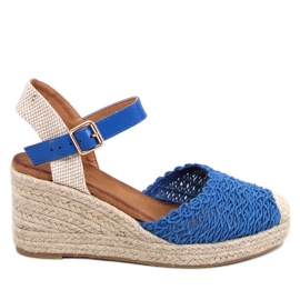 Morelli Sandalias cuña alpargata azul