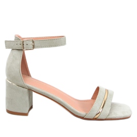 Sandalias tacón bajo Marroc Verde