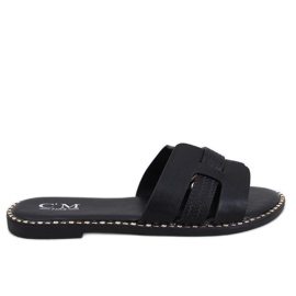 Chanclas elegantes de mujer Dalmasi Negro