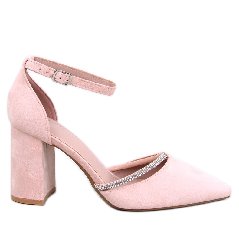 Zapatos de tacón alto con tiras Ayari Nude rosado