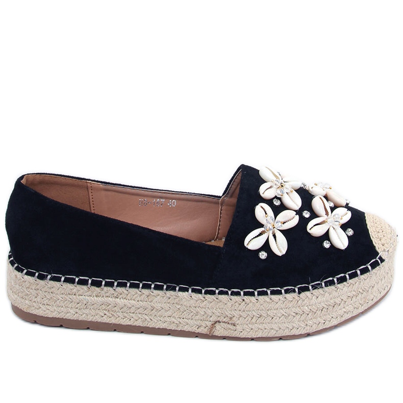 Alpargatas Elif Black con conchas negro