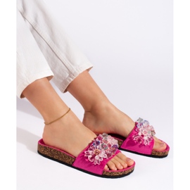 Babuchas mujer ante fucsia rosa