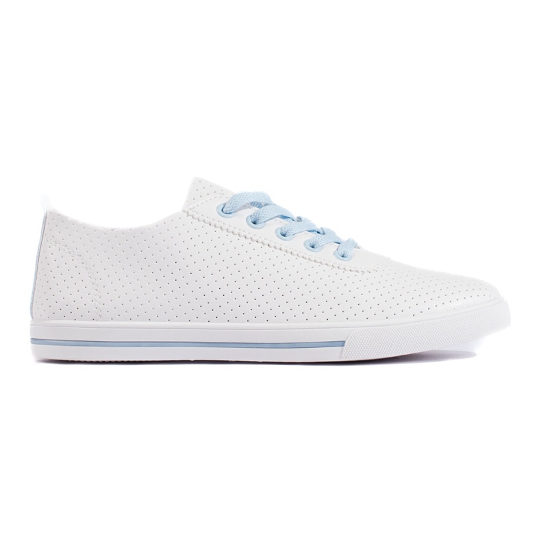 Deportivas mujer caladas blancas y azules blanco Deportivas mujer caladas blancas y azules blanco