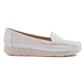 Mocasines blancos de mujer