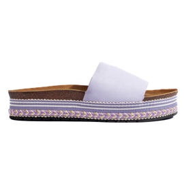 Chanclas de plataforma mujer moradas violeta