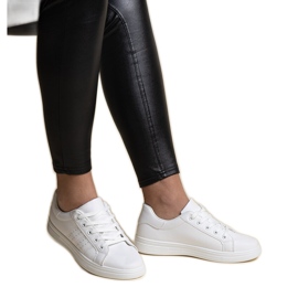 Zapatillas blancas de ecopiel de Cathleen blanco