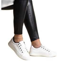 Zapatillas blancas de ecopiel de Cathleen blanco