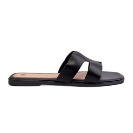 Chanclas Planas De Mujer Con Aberturas Negro Fiviama