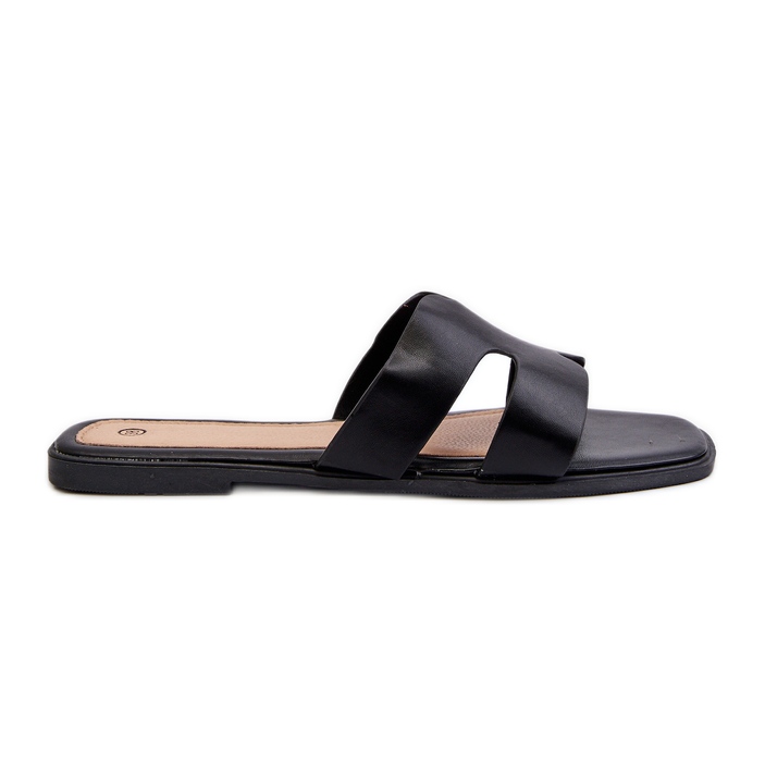 Chanclas Planas De Mujer Con Aberturas Negro Fiviama