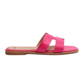 Chanclas Planas De Mujer Con Aberturas Fucsia Fiviama rosado