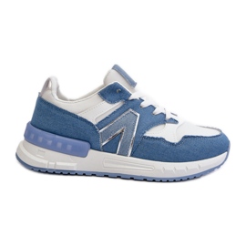Zapatillas Jeans Mujer En Piel Ecológica, Vinelli Azul