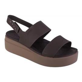 Sandalias Crocs Brooklyn con cuña baja 206453-2ZL marrón